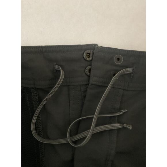 North Face W Medium 10 Black Nylon Hiking Pants T150 Drawstring Plain Front - Picture 9 of 12